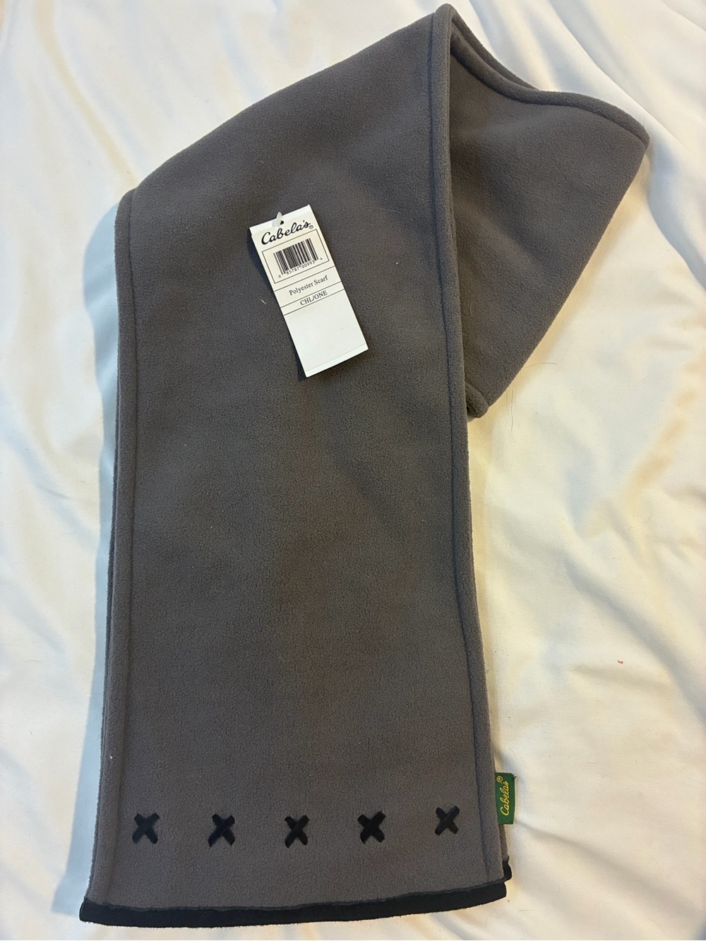 Cabela's Reversible Scarf Gray/Black Winter Sports Accessory Unisex